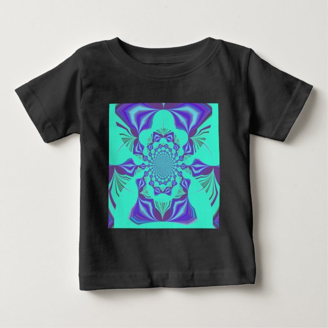 A Blend of Kaleidoscope and Mandala Art! Baby T-Shirt (Front)