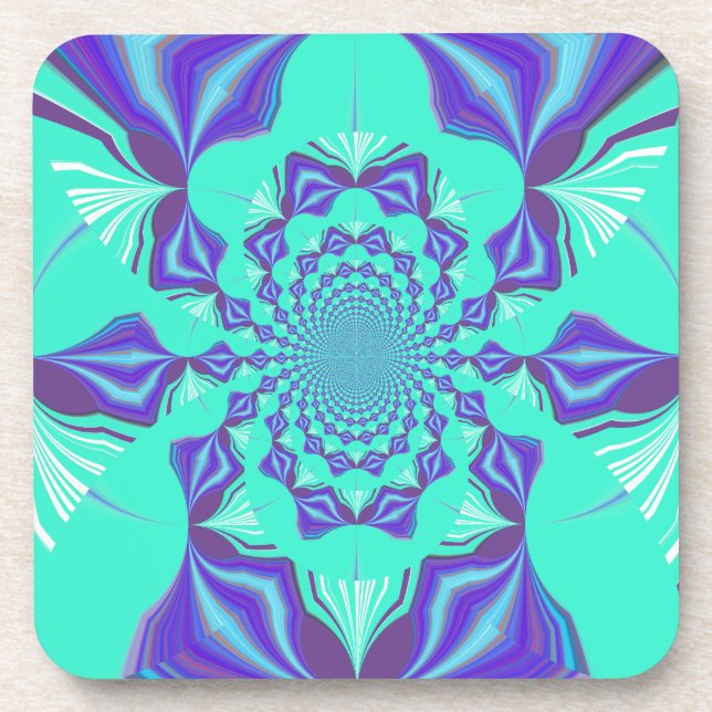 A Blend of Kaleidoscope and Mandala Art! Coaster (Front)