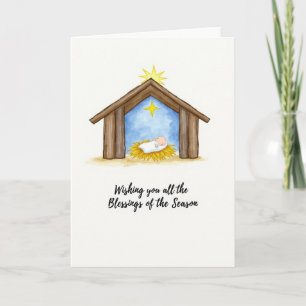 A Blessed New Baby Holiday Card