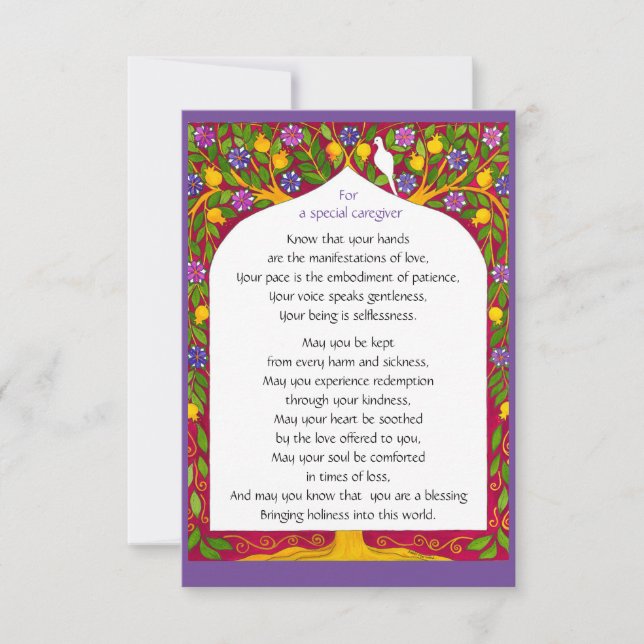 A blessing for Caregivers/ flat card (Front)