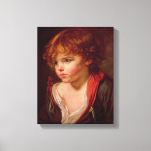 A Blonde Haired Boy with an Open Shirt Canvas Print