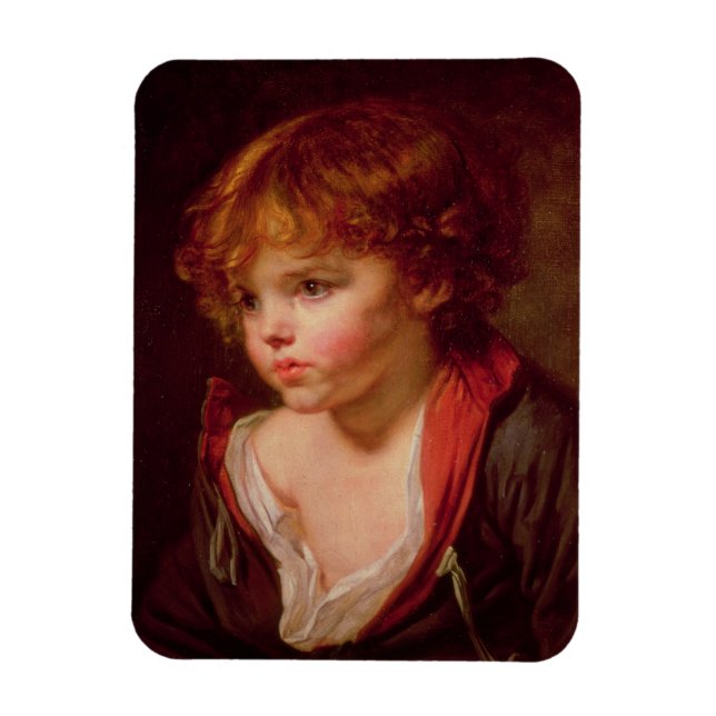 A Blonde Haired Boy with an Open Shirt Magnet (Vertical)