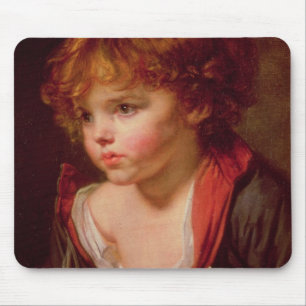A Blonde Haired Boy with an Open Shirt Mouse Pad