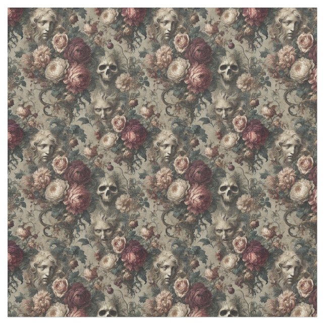 A Bloom to Hold on To – Gothic Dense Tile Fabric (Close Up)