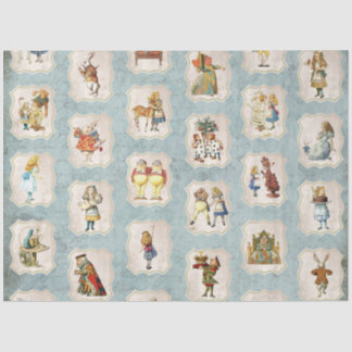 A Blue Alice in Wonderland Series Design 6 Tissue Paper