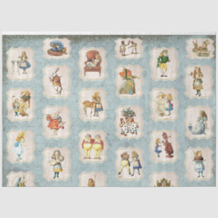 A Blue Alice in Wonderland Series Design 7 Tissue Paper