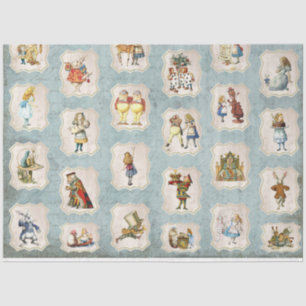 A Blue Alice in Wonderland Series Design 8 Tissue Paper
