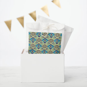 a blue and green pattern on a green background favour bags