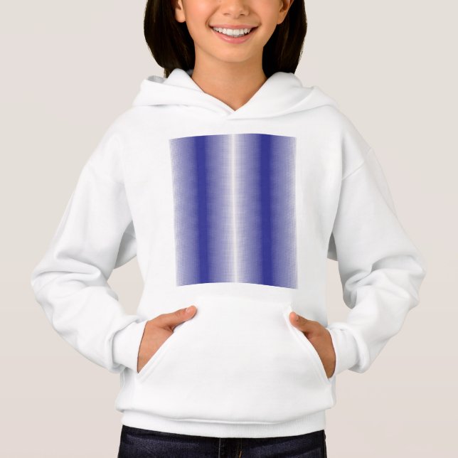 a blue and white striped background (Front)