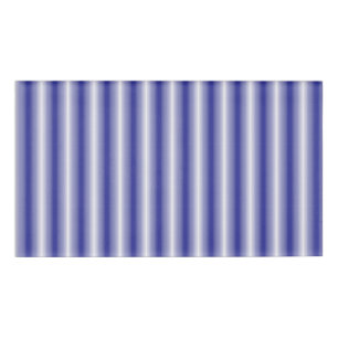 a blue and white striped background name tag