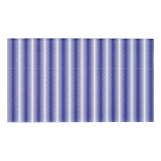 a blue and white striped background name tag (Front)