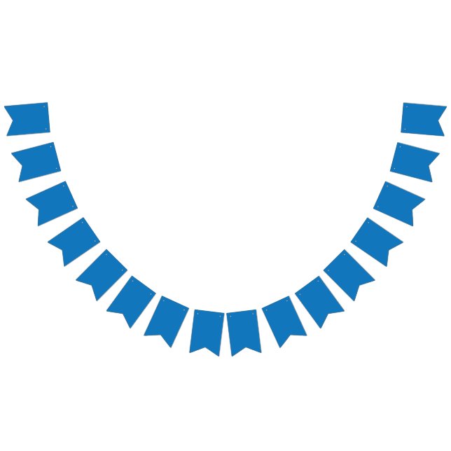 a blue background with a black and white clock bunting  (All)