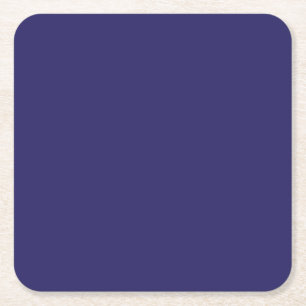 a blue background with a clock on it square paper coaster