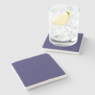 a blue background with a clock on it stone coaster