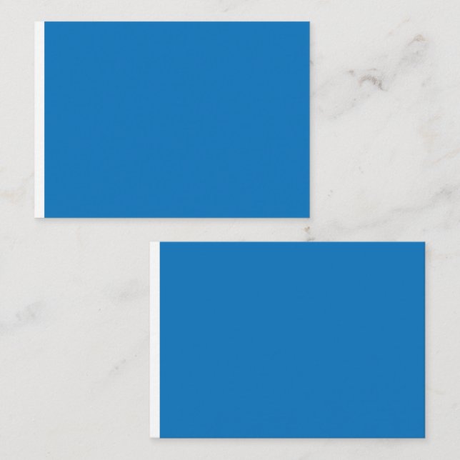 a blue background with a place card (Front/Back)