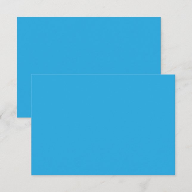 a blue background with a thank you card (Front/Back)
