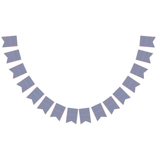 a blue background with red and white designs bunting  (All)