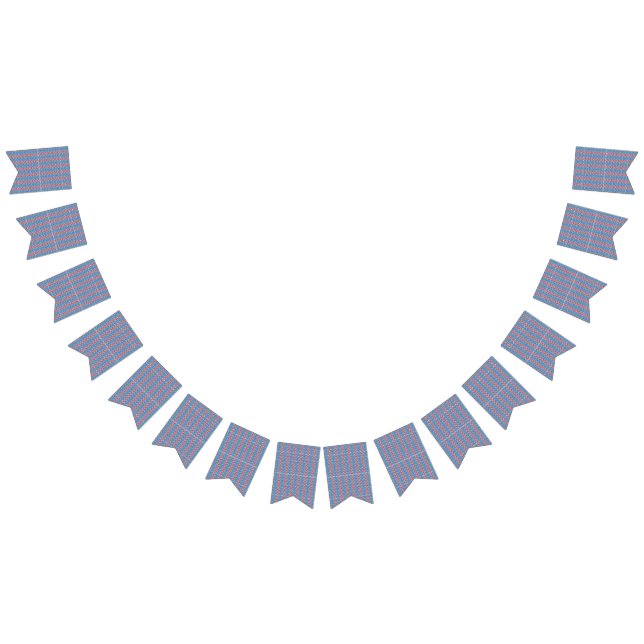 a blue background with red and white designs bunting  (All)