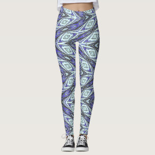 A blue chevron texture "Ratti_Creative_Arts"   Leggings