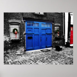 a blue door canvas poster - standard size