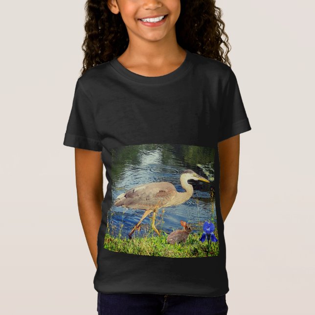 A blue heron T-Shirt (Front)