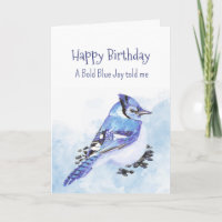 A Blue Jay Personality Birthday Fun Bird