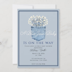 A Blue Jean Baby Invitation