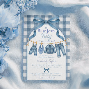 A Blue Jean Baby Shower Boy Invitation