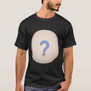 A Blue Question Mark in a White Circle Background T-Shirt