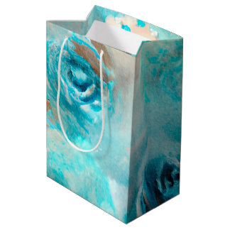 A Blue Shabby Chic Ephemera Design Series 7 Medium Gift Bag