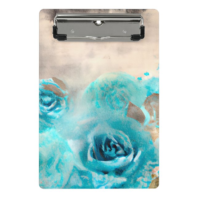 A Blue Shabby Chic Ephemera Design Series 7 Mini Clipboard (Front)