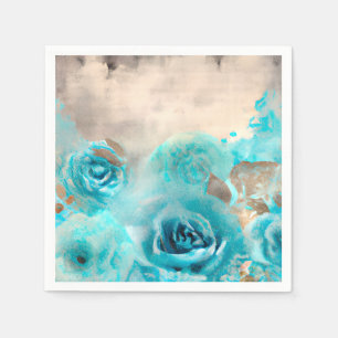 A Blue Shabby Chic Ephemera Design Series 7 Napkin