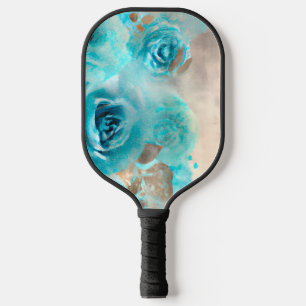 A Blue Shabby Chic Ephemera Design Series 7 Pickleball Paddle