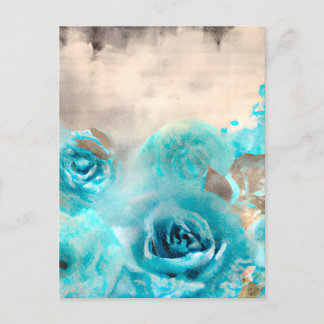 A Blue Shabby Chic Ephemera Design Series 7 Postcard