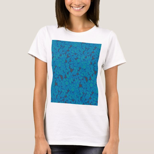 A blue wrapping paper with a creative arts pattern T-Shirt (Front)
