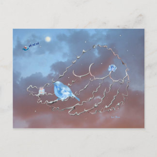 A Bluebird's Christmas! Holiday Postcard