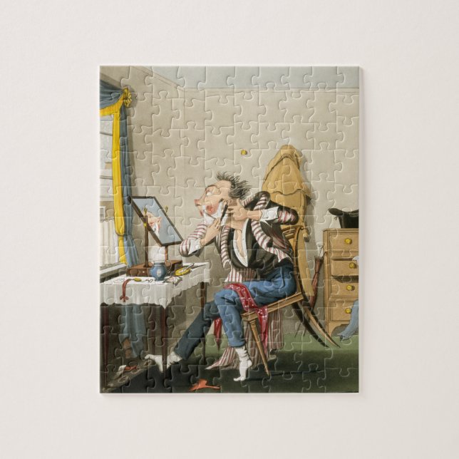 A Blunt Razor, pub. by Hunt, 1827 (coloured etchin Jigsaw Puzzle (Vertical)