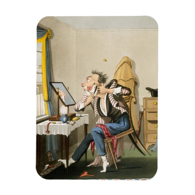 A Blunt Razor, pub. by Hunt, 1827 (coloured etchin Magnet (Vertical)