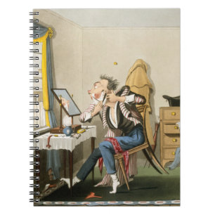 A Blunt Razor, pub. by Hunt, 1827 (coloured etchin Spiral Notebook