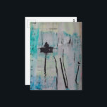 A Boat and a Bird Mixed Media Collage Postcard<br><div class="desc">A collage made and photographed by Angelandspot in the year 2026 with vintage images from a magazine of a person in a boat and a bird on a branch</div>