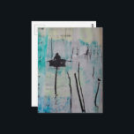 A Boat and a Bird Mixed Media Collage Postcard<br><div class="desc">A collage made and photographed by Angelandspot in the year 2026 with vintage images from a magazine of a person in a boat and a bird on a branch</div>