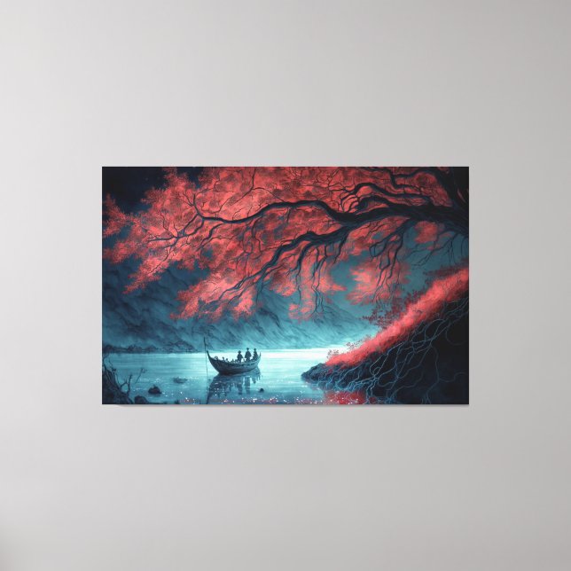 A Boat on a Body of Water Canvas Print (Front)