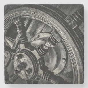 A Boat'S Helm Stone Coaster
