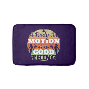 A Body in Motion - Girls Gymnastics Mindset  Bath Mat
