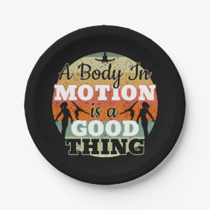 A Body in Motion - Girls Gymnastics Mindset Paper Plate