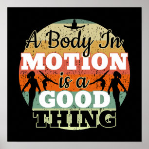 A Body in Motion - Girls Gymnastics Mindset Poster