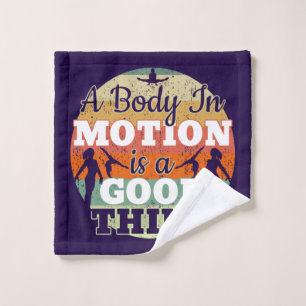 A Body in Motion - Girls Gymnastics Mindset  Wash Cloth