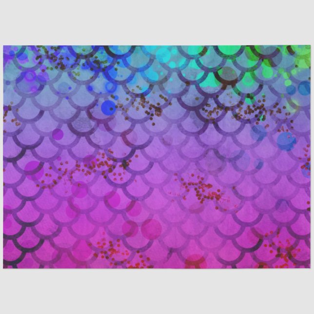A Bokeh Mermaid Series Design 1 Tissue Paper (Front)