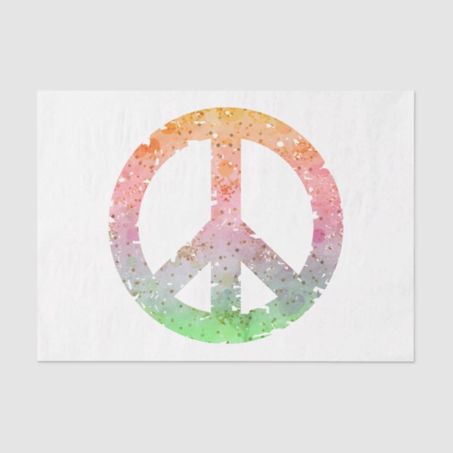 A Bokeh Peace Sign Series Design 7 Tissue Paper (Front)