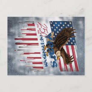 A bold illustration of an American symbol Postcard